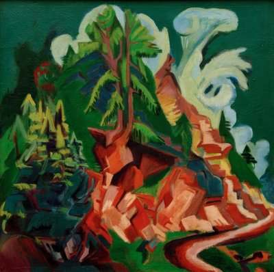 La montagne. Le chemin vers Stafel - Ernst Ludwig Kirchner