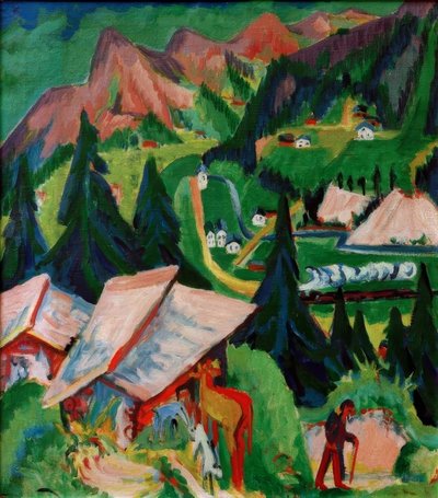 Le Junkerboden vu de la Stafel - Ernst Ludwig Kirchner