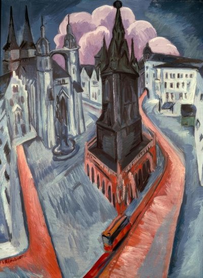 La Tour Rouge à Halle - Ernst Ludwig Kirchner