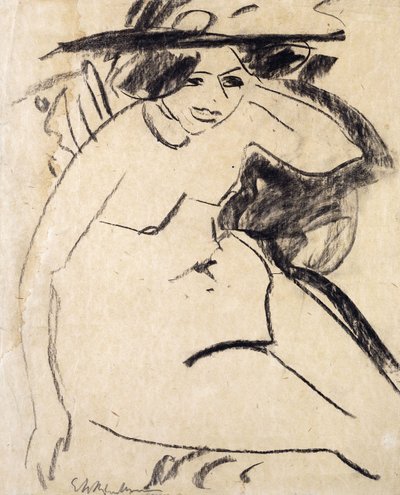 Dido avec chapeau - Ernst Ludwig Kirchner