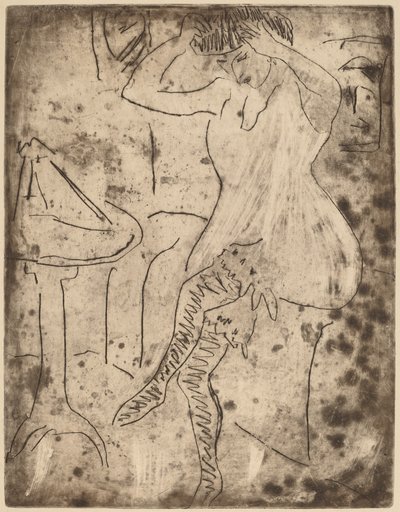 Dodo arrangeant ses cheveux - Ernst Ludwig Kirchner