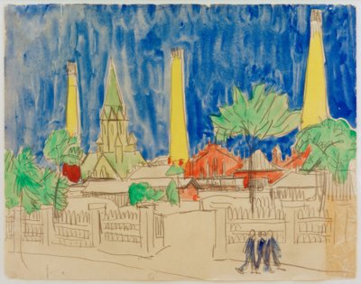 Usine à Dresde - Ernst Ludwig Kirchner