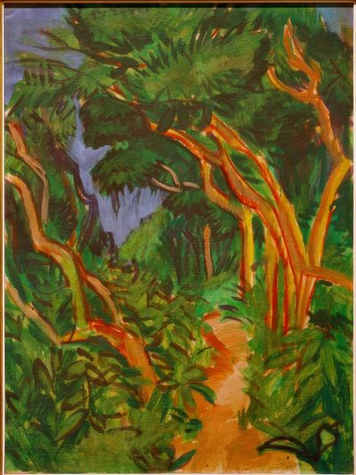 Paysage de Fehmarn, chemin forestier - Ernst Ludwig Kirchner