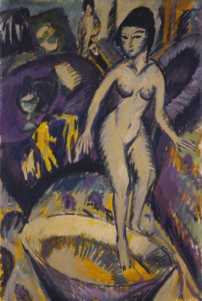 Femme nue avec bain chaud - Ernst Ludwig Kirchner