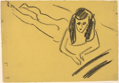 Fränzi allongée - Ernst Ludwig Kirchner