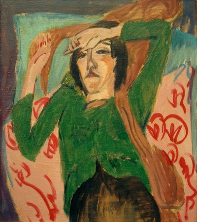 Femme en veste verte - Ernst Ludwig Kirchner