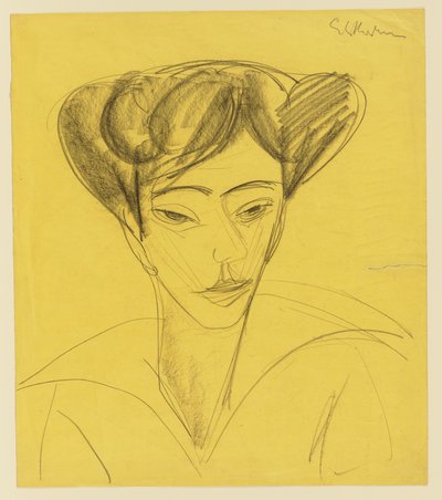 Tête de femme - Ernst Ludwig Kirchner