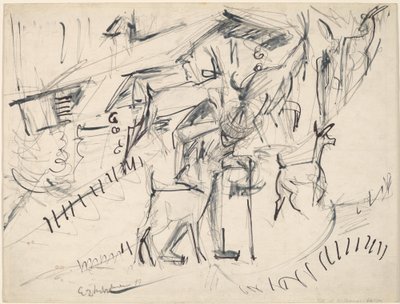 Chevrier avec chèvres - Ernst Ludwig Kirchner