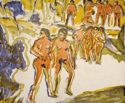 Groupe de nageurs - Ernst Ludwig Kirchner