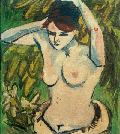 Demi-nu avec bras levés - Ernst Ludwig Kirchner