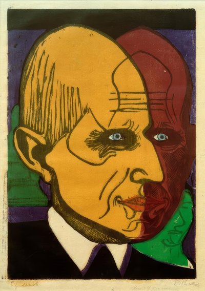 Tête du Dr Frédéric Bauer - Ernst Ludwig Kirchner
