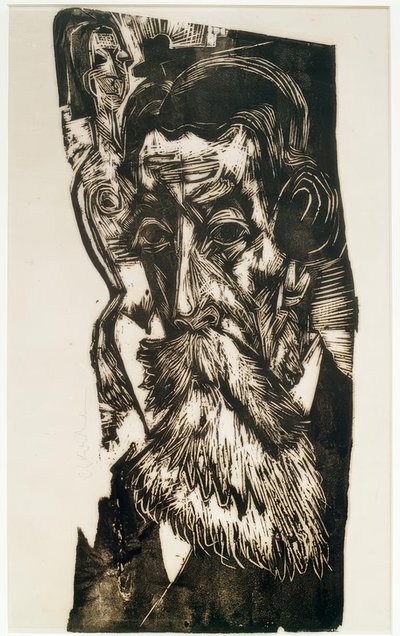 Tête de Ludwig Schames - Ernst Ludwig Kirchner