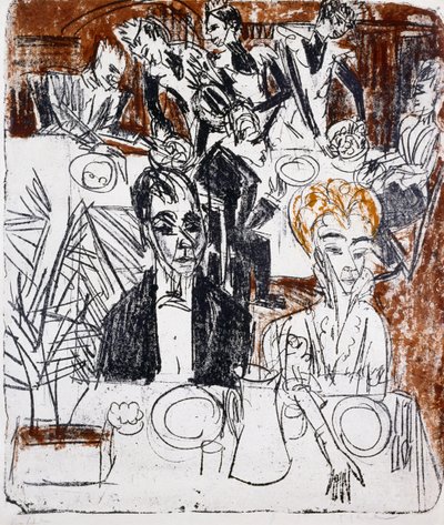 Table dressée - Ernst Ludwig Kirchner