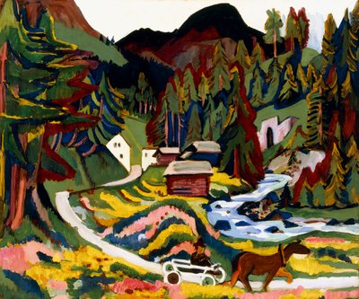 Paysage au printemps, Sertig, 1924-25 - Ernst Ludwig Kirchner