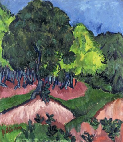 Paysage avec châtaignier, 1913 - Ernst Ludwig Kirchner