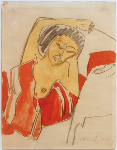 Négresse allongée - Ernst Ludwig Kirchner