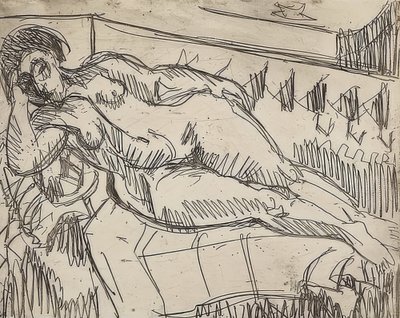 Nu couché. 1927 - Ernst Ludwig Kirchner