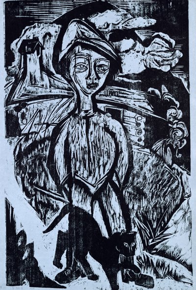 Jeune montagnard dans la tempête, 1921 - Ernst Ludwig Kirchner