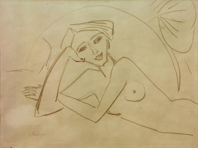 Jeune fille nue allongée - Ernst Ludwig Kirchner