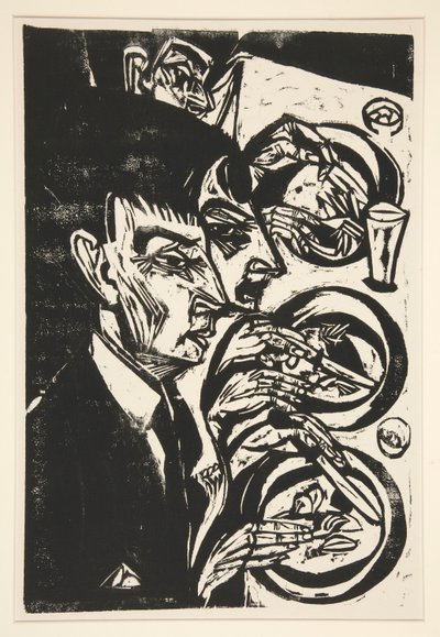 Nervoese beim Diner (Personnes nerveuses au dîner) - Ernst Ludwig Kirchner