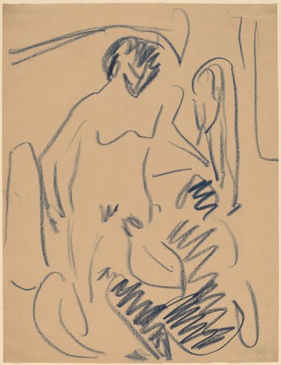 Nu sur la plage - Ernst Ludwig Kirchner
