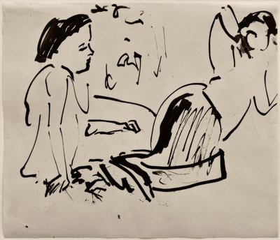Sans titre (Deux femmes assises) - Ernst Ludwig Kirchner