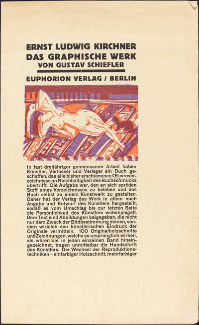 Nu allongé avec chat - Ernst Ludwig Kirchner