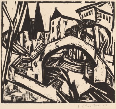 Rive du fleuve à Elisabeth (Berlin) - Ernst Ludwig Kirchner