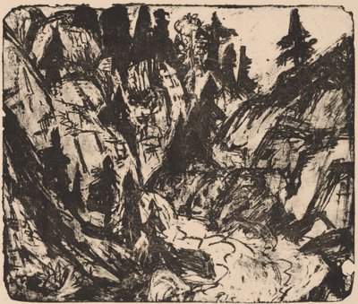 Ruisseau rocheux - Ernst Ludwig Kirchner