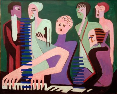 Chanteuse au piano - Ernst Ludwig Kirchner