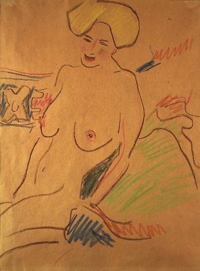 Nu assis, c.1907 - Ernst Ludwig Kirchner