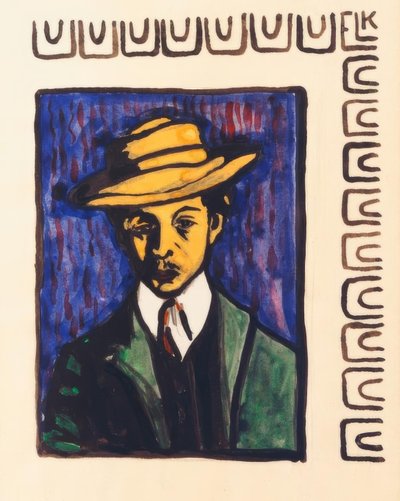 Autoportrait avec chapeau - Ernst Ludwig Kirchner
