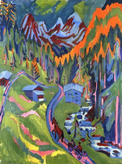 Chemin de Sertig en été, 1923 - Ernst Ludwig Kirchner