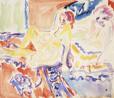 Assis et Allongé - Ernst Ludwig Kirchner