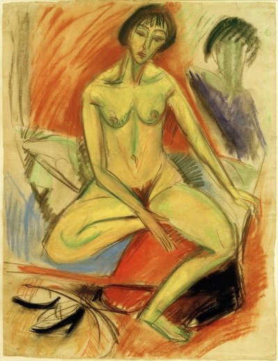 Nu féminin assis - Ernst Ludwig Kirchner
