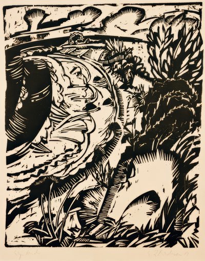 Falaise avec baie ronde - Ernst Ludwig Kirchner