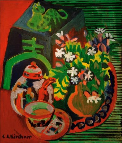 Nature morte avec porcelaine chinoise - Ernst Ludwig Kirchner