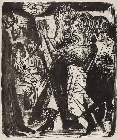 Couple de paysans dansant. 1920 - Ernst Ludwig Kirchner