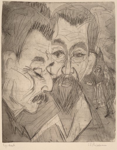 Deux têtes de paysans - Ernst Ludwig Kirchner