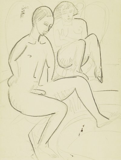 Jeune couple dans la salle de bain - Ernst Ludwig Kirchner