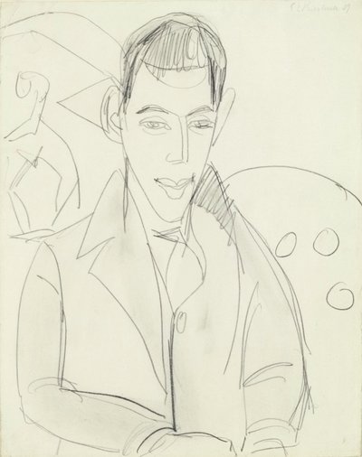 Jeune poète (Simon Guttmann) - Ernst Ludwig Kirchner