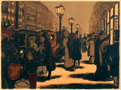 Scène de rue parisienne - Ernst Matthes