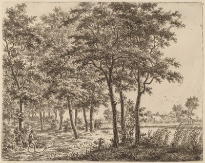 Paysage avec un paysan portant du bois de chauffage - Ernst Willem Jan Bagelaar