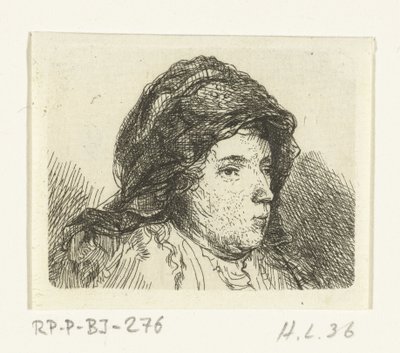 Buste de femme avec un tissu autour de la tête - Ernst Willem Jan Bagelaar