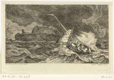 Voilier sur mer orageuse - Ernst Willem Jan Bagelaar