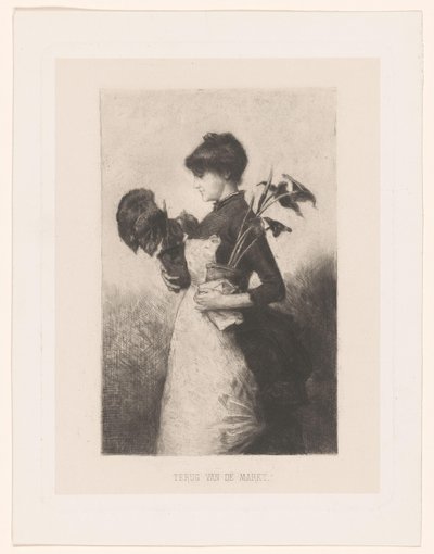 Femme avec deux plantes - Ernst Witkamp
