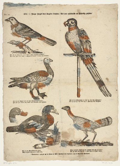 Oh! jeune jeunesse, regardez ces oiseaux - Erven de Weduwe Jacobus van Egmont