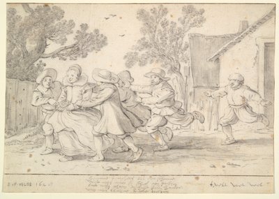 Garçons poursuivant une fille - Esaias van de Velde