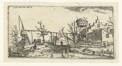 Paysage avec une brasserie Paysages (titre de la série) - Esaias van de Velde