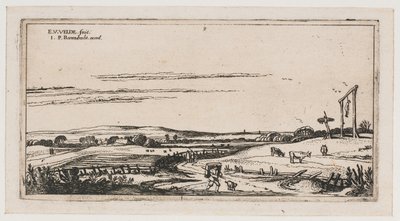 Paysage avec gibet près de Haarlem - Esaias van de Velde